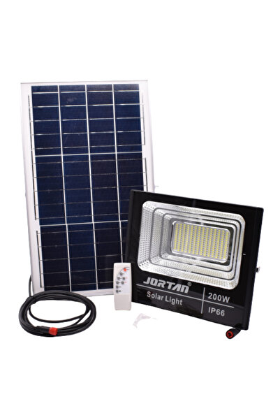 Jortan Ηλιακός προβολέας, LED, Ισχύς 200W, Λευκό φως, Μακρύ καλώδιο, 196 LED,...