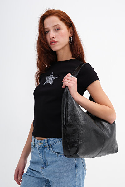 Addax Faux Leather Hand and Shoulder Bag Ç1058