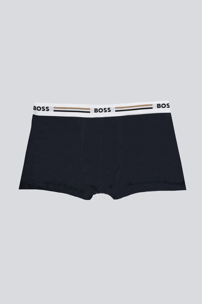 BOSS Men's Brand Logo Elastic Waist Navy Blue Boxer 50492200-972