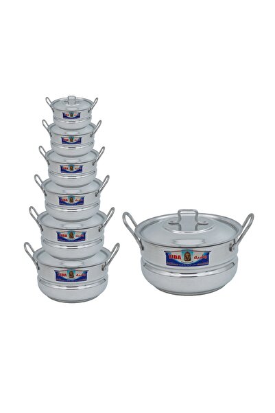 tiba 7-piece Egyptian aluminum cookware set, Tayba brand, sizes 20-32