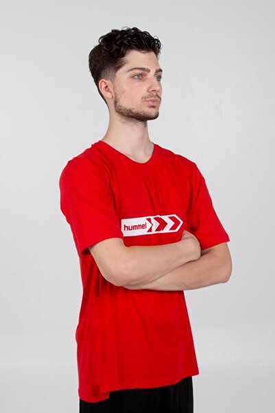 hummel Armin Cotton Training T-Shirt Red Printed