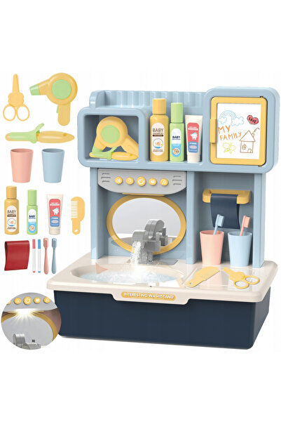 Matadi Mini educational bathroom for children with sounds and lights, 19 accessories included Washstand