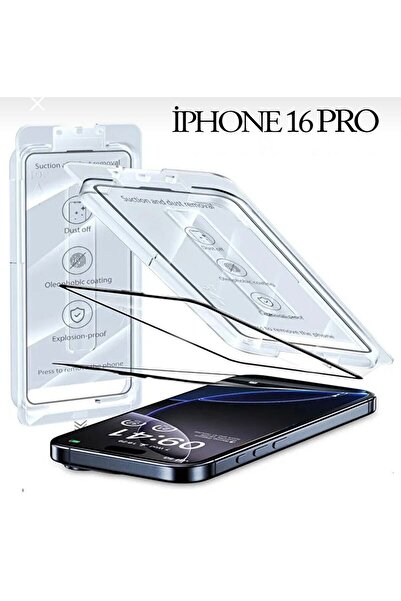 silabor واقي شاشة متوافق مع هاتف Apple iPhone 16 Pro، غطاء زجاجي كامل ممتص لل...