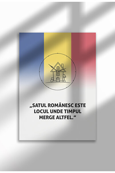 21mxm Canvas Poster with Romanian Patriotic Quote – Unframed on Matte Canvas - Satul Romanesc