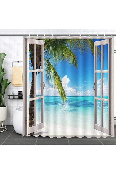 Mehofond Tropical Palm Shower Curtain 183x183 cm