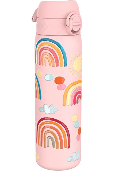 Ion8 Stainless Steel Water Bottle 600ml, Leakproof, Flip Cap, Rainbow