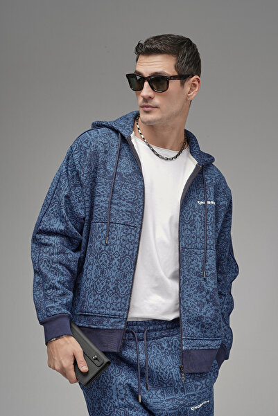 Butik Trend Biz Ethnic Patterned Hooded Piece Set