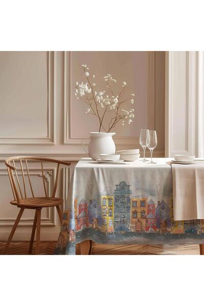 Markaev Winter City Cotton Tablecloth Msaort0062