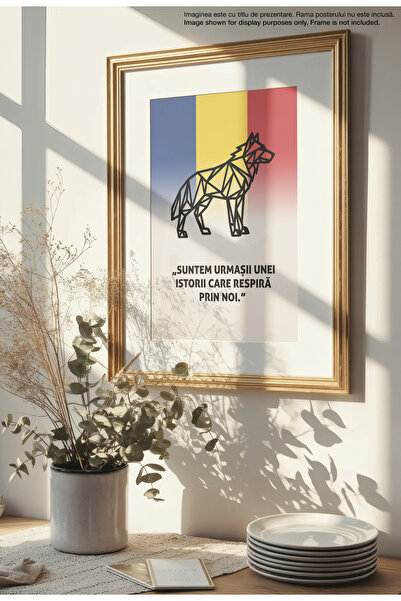 21mxm Canvas Poster with Romanian Patriotic Quote – Unframed on Matte Canvas - Descendants of History