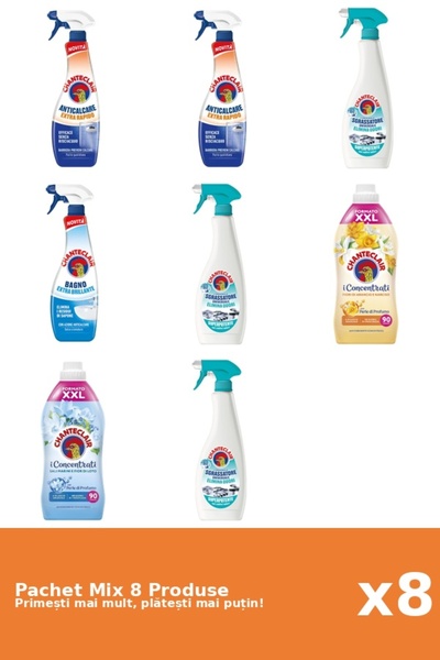 Chanteclair Set 8 Mix: 3 Anticalcar (Rapid, Stralucire), 3 Degresant (AntiMir...