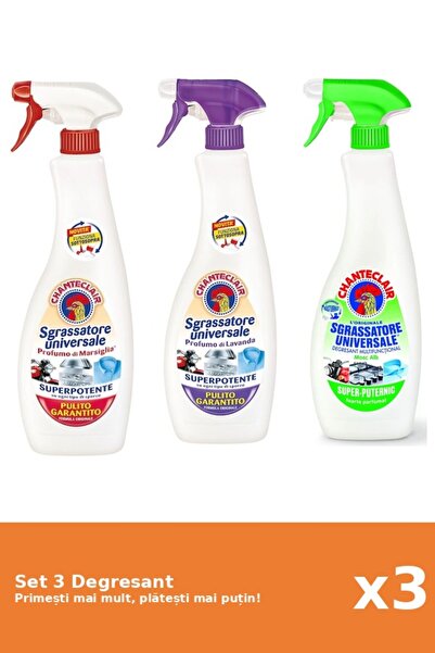 Chanteclair Set of 3 Chanteclair Degreaser: 1x Marseille, 1x Lavender, 1x Lemon