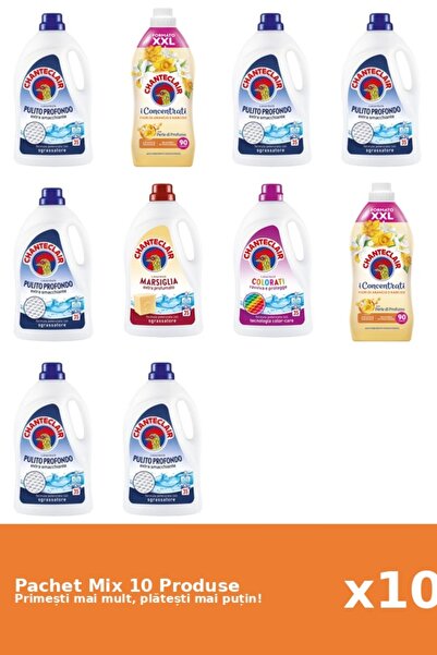 Chanteclair Set 10 Mix Chanteclair: 8 Detergent (Clasic, Color, Marsilia), 2 ...