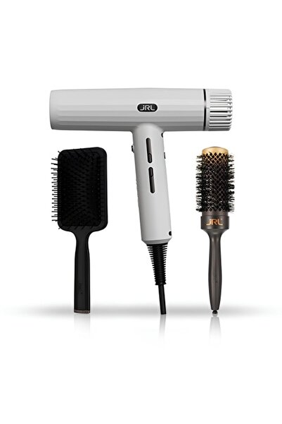 jrl FORTE PRO Hair Dryer Set - White (FP 2020 H) + Styling Brush + Hair Brush