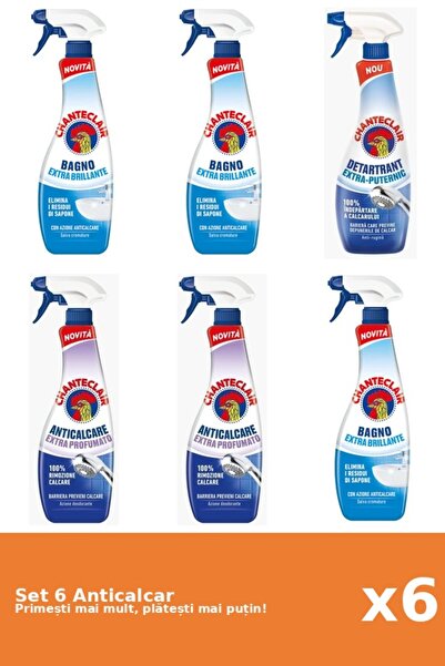 Chanteclair Set 6 Anticalcar Chanteclair: 3x Stralucire, 1x Puternic, 2x Parfumat