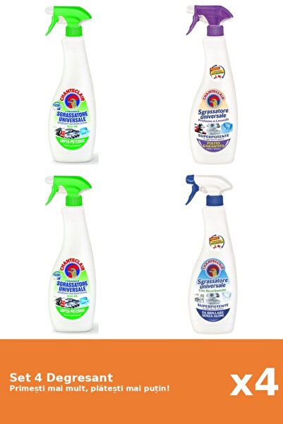 Chanteclair Set 4 Degresant Chanteclair: 2x Lamaie, 1x Mosc Alb, 1x Bicarbonat