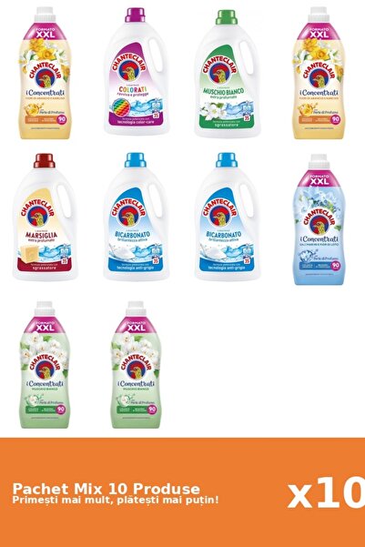 Chanteclair Set 10 Mix: 5 Bals. (Lotus, Musk ., Porto.), 5 Det. (Bicar., Color, Marsi., Musk.)