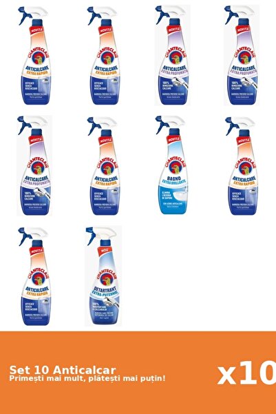 Chanteclair Set of 10 Chanteclair Limescale Remover: 5x Rapid, 3x Scented, 1x...
