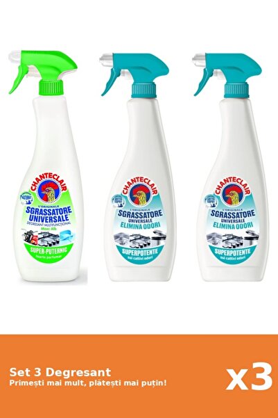 Chanteclair Set of 3 Chanteclair Degreaser: 1x Lemon, 2x Anti-Odor