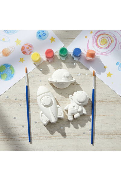 adanaçiçekliatölye ASTRONOT BOYAMA 5 YAŞ HEDİYE BOYAMA SETİ MİNİ BOY UZAY SER...