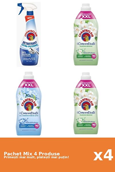 Chanteclair Set of 4 Chanteclair Mix: 1 Anti-limescale (Strong), 3 Conditione...