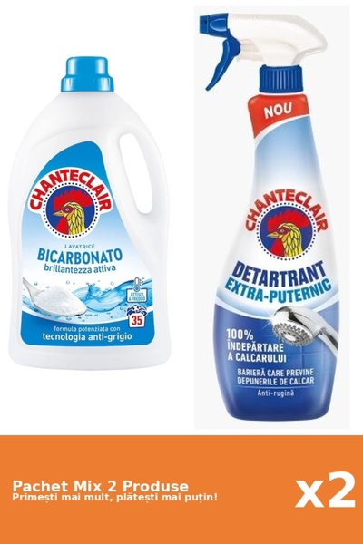 Chanteclair Set 2 Mix Chanteclair: 1 Detergent (Bicarbonat), 1 Anticalcar (Pu...