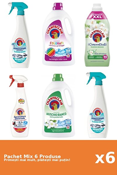 Chanteclair Set 6 Mix: 3 Degresant (AntiMiros, Marsilia), 2 Detergent (Color,...