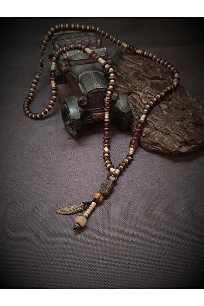 Takı By Erk TÜY VE ÇİFT SPİRAL OBJELİ - EL EMEĞİ - AHŞAP - BOHEM KOLYE