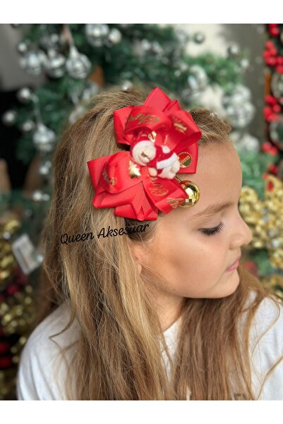 QUEEN AKSESUAR Coroană de lux pentru Crăciun, cu fundă cu scrisul Merry Chris...