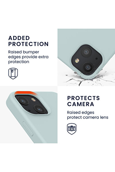 KWmobile Case for Apple iPhone 13 Mini, Silicone, Green, 55877.200