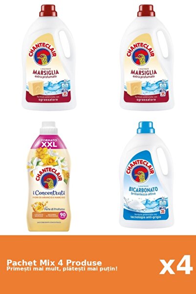 Chanteclair Set 4 Mix Chanteclair: 3 Detergent (Bicarbonat, Marsilia), 1 Bals...