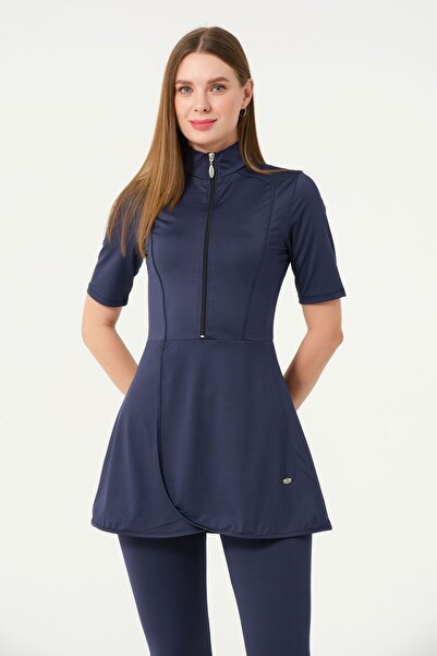 YUYİ Tesmay Quick Dry Lycra Swimwear Fabric Short Sleeve Women's Legging Swimsuit