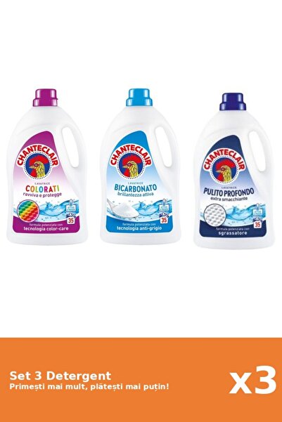Chanteclair Set 3 Detergent Chanteclair: 1x Color, 1x Bicarbonat, 1x Clasic