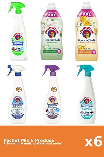 Chanteclair Set 6 Mix: 4 Degresant (AntiMiros, Bicarbonat, Lamaie, Lavanda), ...