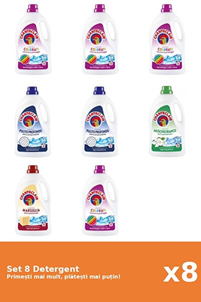 Chanteclair Set 8 Detergent Chanteclair: 4x Color, 2x Clasic, 1x Mosc Alb, 1x...