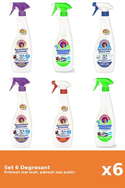 Chanteclair Set 6 Degresant Chanteclair: 2x Lavanda, 2x Lamaie, 1x Bicarbonat...