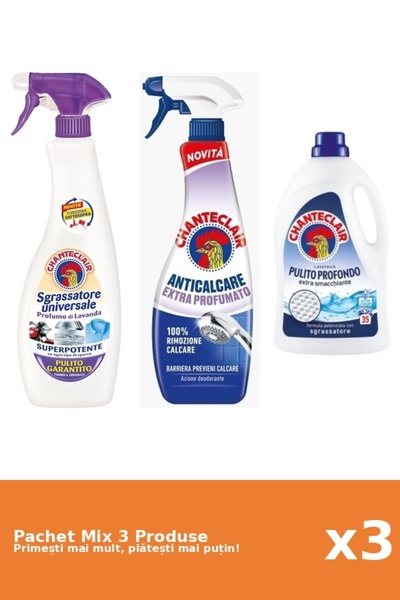 Chanteclair Set of 3 Chanteclair Mix: 1 Degreaser (White Musk), 1 Anti-limesc...