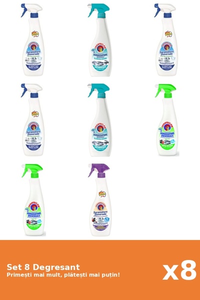 Chanteclair Set 8 Degresant Chanteclair: 3x Bicarbonat, 2x AntiMiros, 2x Lama...