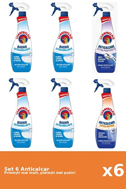 Chanteclair Set 6 Anticalcar Chanteclair: 4x Stralucire, 1x Parfumat, 1x Rapid