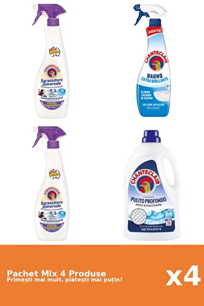 Chanteclair Set 4 Mix Chanteclair: 2 Degresant (Lavanda), 1 Anticalcar (Stral...