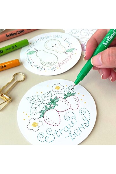 artline 200 Fineliner 0.4mm Ince Uçlu Yazı ve Çizim Kalemi Pembe