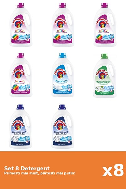 Chanteclair Set 8 Detergent Chanteclair: 4x Color, 1x Bicarbonat, 1x Mosc Alb...