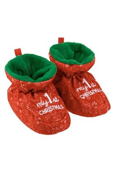 Silver Star Ghetuțe roșii de Crăciun „Primul meu Crăciun” pentru bebeluși