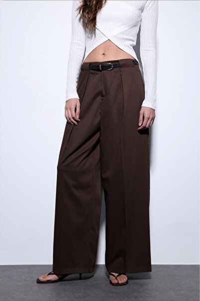 Starinci Mayo Women's Palazzo Pants Brown
