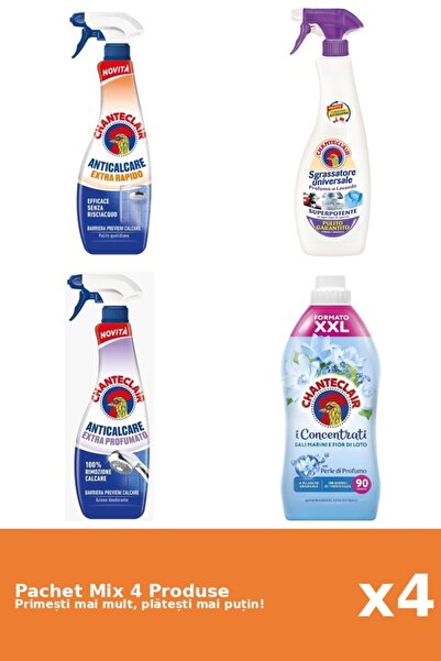 Chanteclair Set of 4 Chanteclair Mix: 2 Anti-limescale (Scented, Rapid), 1 De...