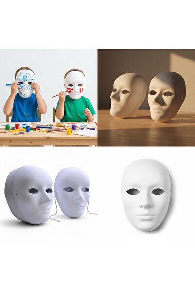 Beimo Boyama Maske Büyük Lastikli Ekstra Kaliteli 20 Adet %100 Pamuk , Eğitic...