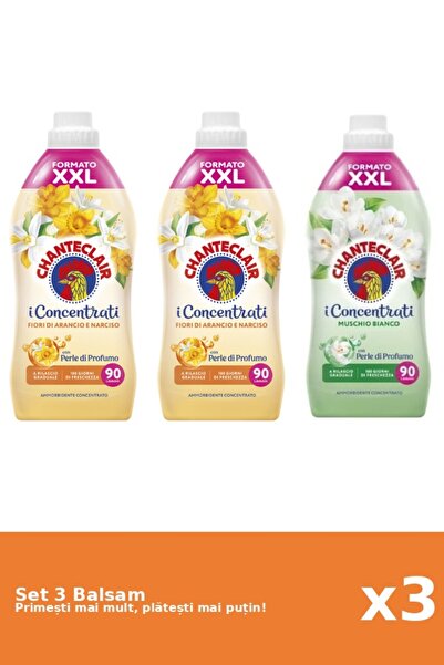 Chanteclair Set 3 Balsam Chanteclair: 2x Portocale, 1x Mosc Alb