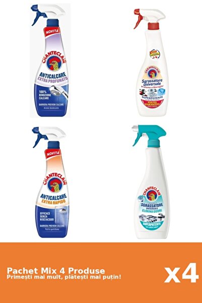 Chanteclair Set of 4 Chanteclair Mix: 2 Anti-limescale (Scented, Rapid), 2 De...