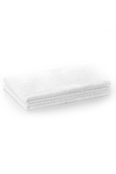 Deco King Bath towel with embroidered cotton border, 425 g/m2, Bamby, 70 x 140 cm, white