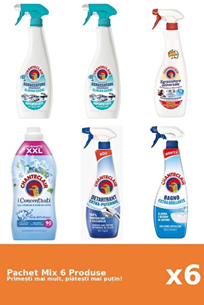 Chanteclair Set 6 Mix: 3 Degreaser (AntiMiros, Marseille), 1 Conditioner (Lot...