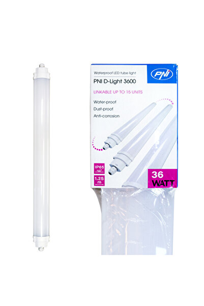 PNI Linear LED luminaire D-Light 3600, 36W, 6500k, waterproof IP65